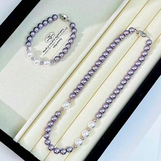 [ DAISYN ] N1038 vòng cổ ngọc tím trắng sang trọng , dây chuyền ngọc trai nhân tạo , chuỗi hạt ngọc