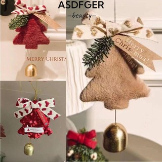 Thẻ treo cây thông Noel ASDFGER, Cây Giáng sinh thủ công Quà Giáng sinh vui vẻ, Thời trang DIY Năm hạnh phúc Chuông nơ treo trang trí