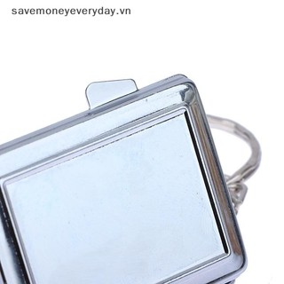 [savemoneyeveryday] Gương mỹ phẩm hai mặt hình trái tim hình vuông hình trái tim tròn Gương trang điểm gấp kim loại [vn]