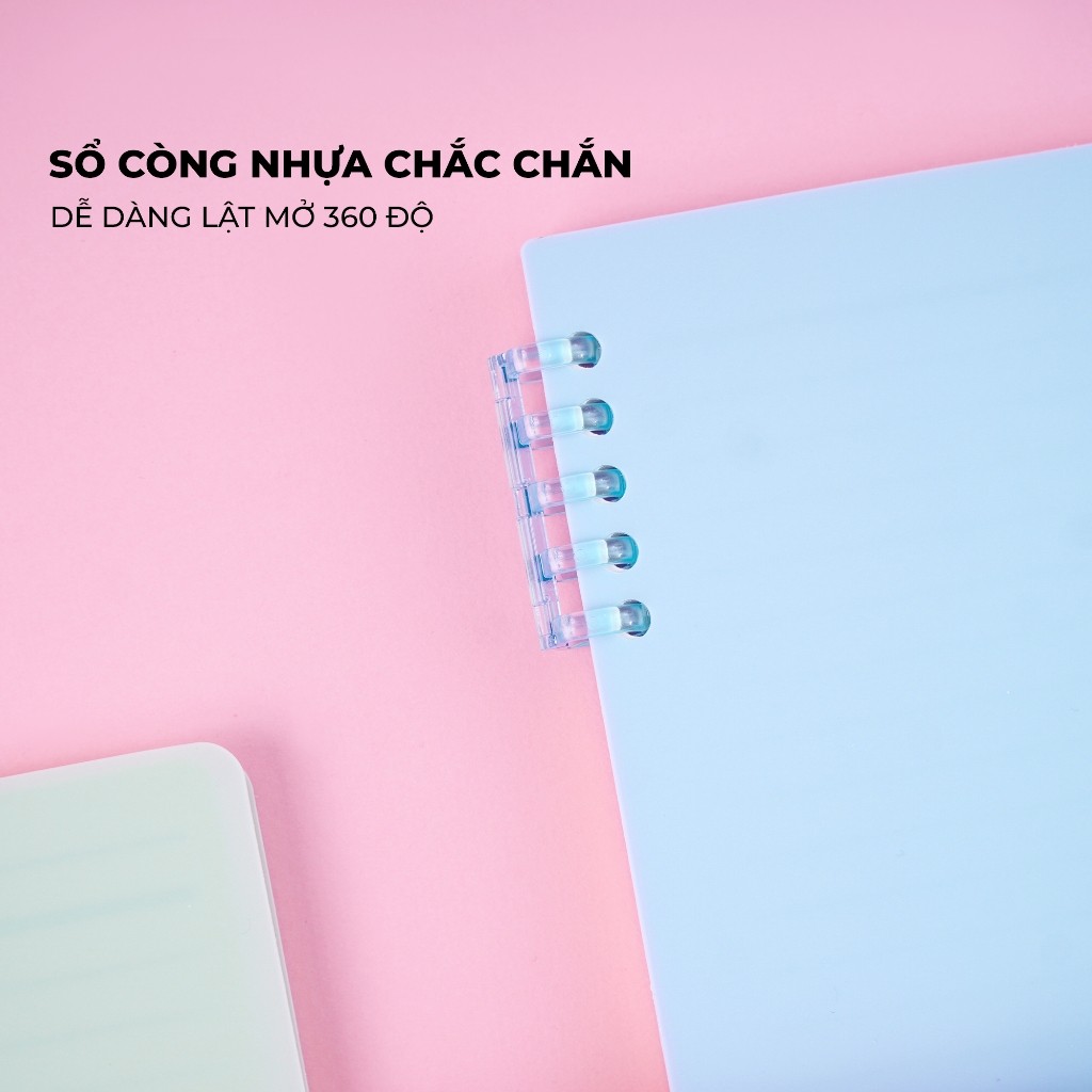 Sổ Còng A4/B5/B4 Kèm Ruột Giấy Refill  Còng Siêu Tiện Lợi, Sổ Còng Thay Được Giấy Refill Dễ Dàng Làm Sổ Tay -AT
