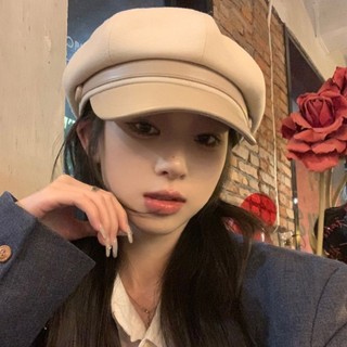Mũ newsboy có thể điều chỉnh, chống gió, kiểu dáng đơn sắc ấm áp