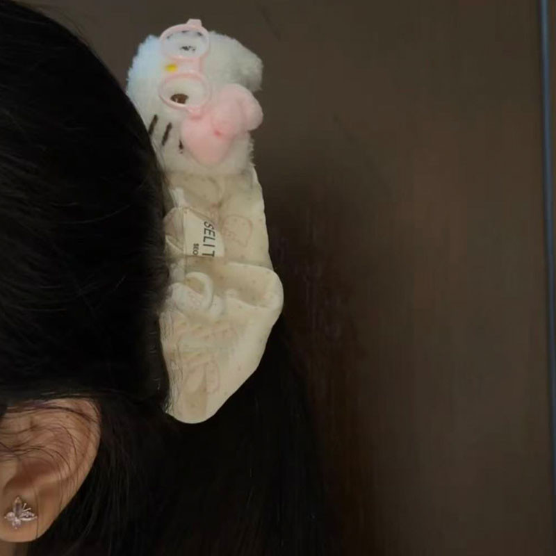Kẹp tóc thỏ chuột Miffy chấm bi, kích thước lớn - Phụ kiện tóc đáng yêu