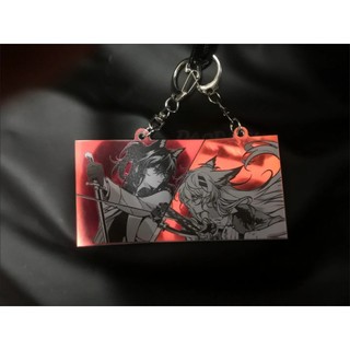 Arknights Laser Anime Keychain Texas Acrylic Key Chain Man Lappland Key Ring Women Bag Pendant Ornament  Friend Gift