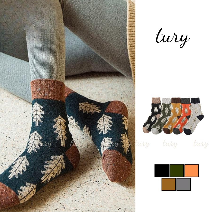 Tất Vớ Len Unisex Nam Nữ - Tury - Vớ Tất Len Nam Nữ Hình Cây Thông Noel Giáng Sinh Thời Trang Thu Đông - TV001