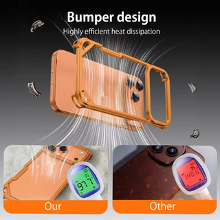 [JLK] Ốp Điện Thoại Kim Loại Cho iPhone 17 Pro 16 15 Pro Max / 17 Air Case Hỗ Trợ Tối Giản Sạc Không Dây Vỏ Protecitve Siêu Mỏng