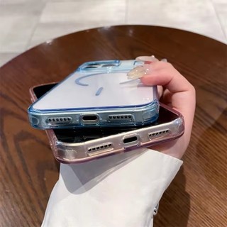 [JLK] Ốp từ tính đầy màu sắc Aurora cho iPhone 17 Air 16 15 14 13 Pro Max Vỏ chống sốc trong suốt sạc không dây