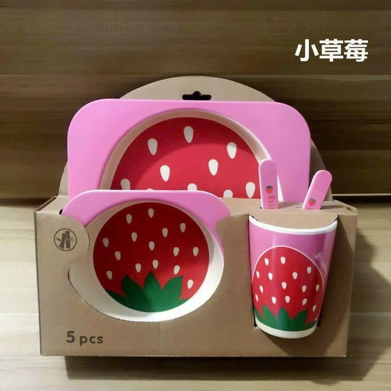 Set 5 Món Đồ Ăn Dặm Cho Bé Bằng Than Tre An Toàn Dễ Thương
