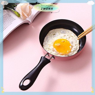 Chảo Chiên ZMONH Thép Không Gỉ Ngăn Dính Nồi Cảm Ứng Tròn Bữa Sáng Chiên Nhỏ Chảo Trứng Có Tay Cầm Dài Tiện Ích Nhà Bếp