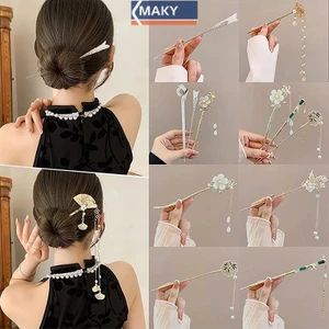 Onetimingcool Cổ Điển Trung Quốc Tóc Dính Chân Nữ Hoa Ngôi Sao Tươi Handmade Kẹp Tóc Quyến Rũ Phụ Kiện Trang Sức Đồ Trang Trí Tóc VN