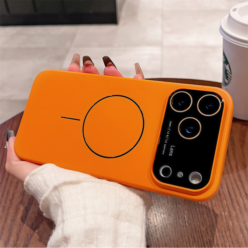 Ốp điện thoại PC từ tính nhẹ cho IPhone 17 Pro Max Air 16 12 13 14 15 Pro Max 16 Plus Bảo vệ ống kính chống rơi Vỏ cứng Vỏ bảo vệ điện thoại