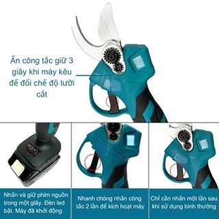 AIMVUKES Máy cắt cành kéo tỉa cành pin KHÔNG CHỔI THAN 199V kéo cắt cây làm vườn