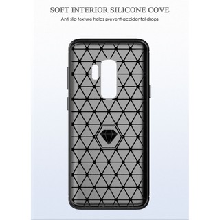 Ốp TPU Cho Samsung Galaxy S9 Plus Armor Sợi Carbon Mềm Silicon Ốp điện thoại Samsung S9Plus