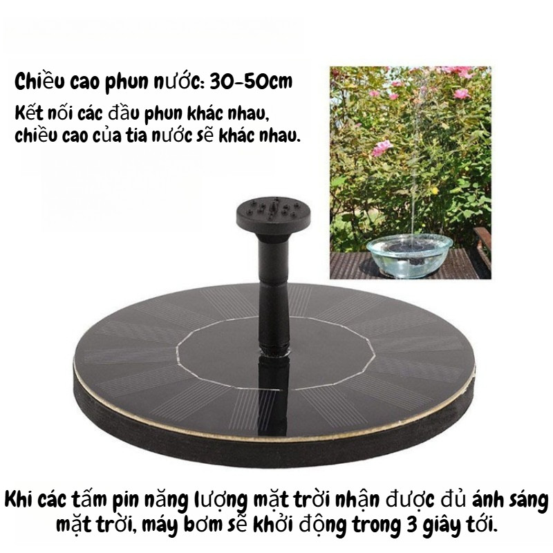 Phun nước năng lượng mặt trời Trang trí ngoại thất Bể nước Tắm chim Vườn xanh, Nhiều loại vòi phun