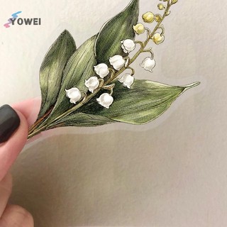 YOWEI 50 Cái Đề Can Chống Thấm Nước Retro Nhánh Dài Hoa Dán Nhựa Hành Lý Hướng Dẫn Sử Dụng Chất Liệu Retro Hoa Trang Trí VN