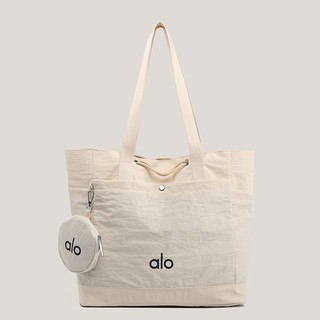 GC2 Alo Túi Tote Màu Trơn Nhẹ Thường Ngày Dành Cho Nữ Túi Đeo Vai Nylon Chống Thấm Nước Có Túi Nhỏ CG2