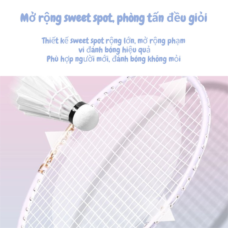 Vợt cầu lông chất lượng cao, khung hợp kim, siêu nhẹ bền đẹp, thiết kế đẹp - Tặng bóng + bao vợt