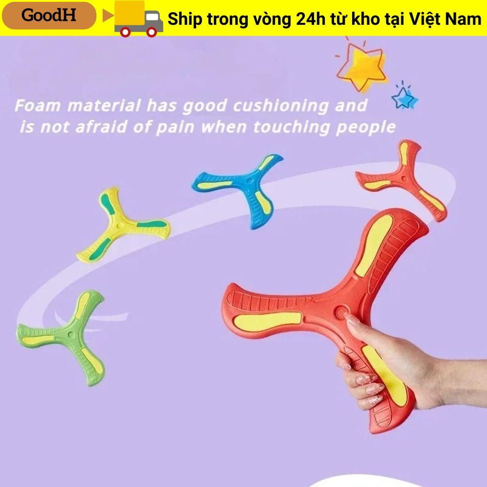 GOODH Trẻ em Boomerang, Boomerang phát sáng tương tác EVA mềm, Quà tặng giải nén câu đố 360 độ Quay trở lại Spinner Ba lưỡi dành cho trẻ em