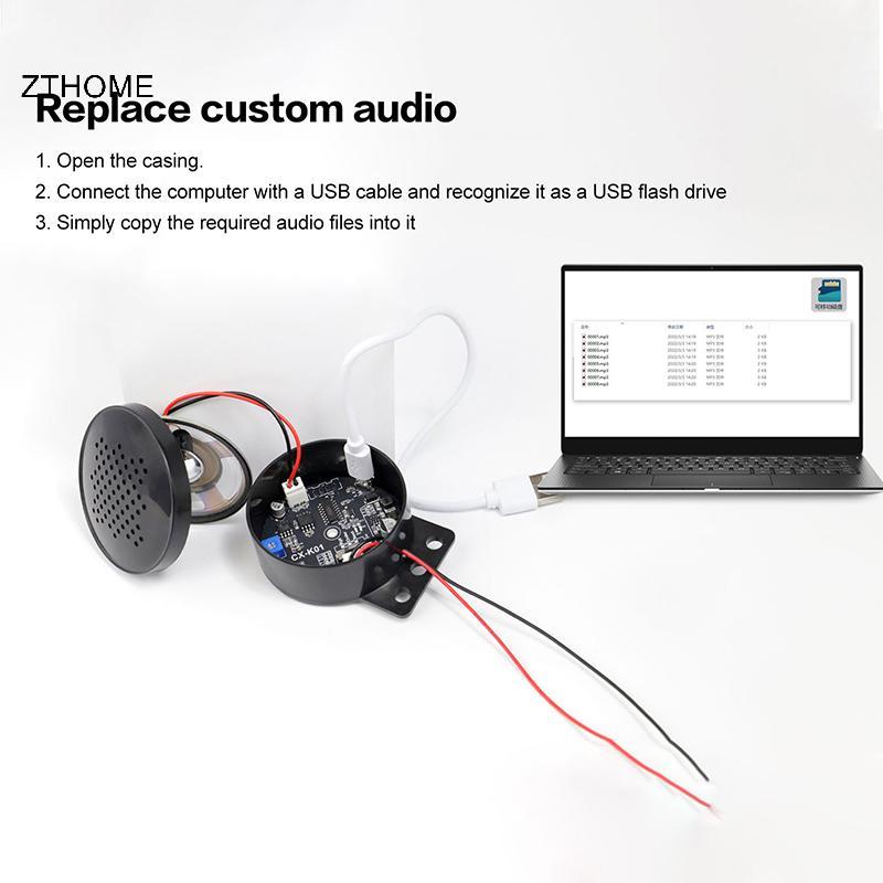 ZTHOME Xe Khởi Động Bằng Giọng Nói Tùy Chỉnh 4 Kênh Kích Hoạt Loa Giọng Nói Mô-đun Báo Động Âm Thanh Sừng Ngược Bộ Điện Tử HOT