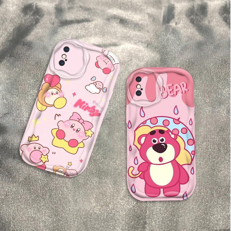 Vỏ Silicon Hoạt Hình Cho iPhone X XS XS Max XR 3D Vỏ Điện Thoại Mềm TPU Lotso Bear Kirby Ốp Lưng Chống Sốc