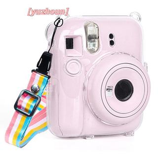 [yuzhoun] 1 Hộp đựng máy ảnh pha lê sáng bóng cho Instax Mini 12 Túi đựng long lanh trong suốt có dây đeo cho Instax Mini 12