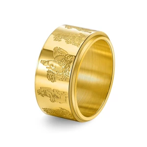 Sản phẩm mới Thép titan Tử Cấm Thành Ridge Quái Vật Xoay Vòng Độc Đáo Quốc Gia Hợp Thời Trang Nam Độc Đoán Nhẫn Trang Sức Phụ Kiện 4ZPO