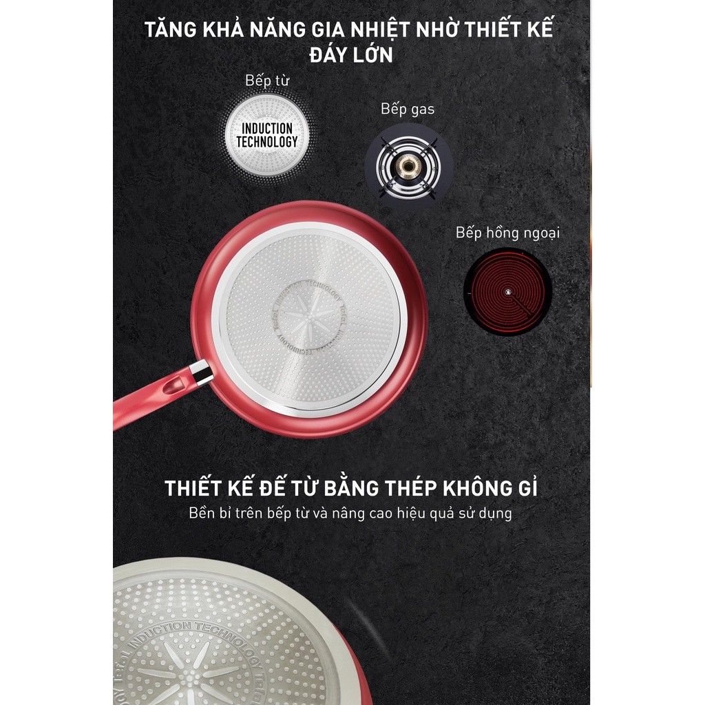 Chảo Sâu Lòng Tefal So Chef 24cm 28cm Chống Dính Titanium, Dùng mọi loại bếp |BH 2 năm