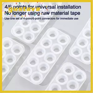 Vòi GUSTAVA Miếng đệm niêm phong chống rò rỉ, Máy giặt ống van màu trắng có ren, Vòng đệm silicon di động Vòng chữ O cho phích cắm hệ thống nước ngăn ngừa