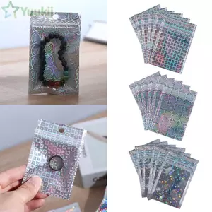 YUUKII 10 Chiếc Túi Bảo Quản Tự Đóng Dấu Lá Nhôm Bán Lẻ Túi Có Thể Đóng Lại