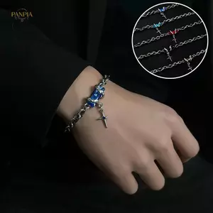 PNPIA- Thời Trang Tinh Tế Zircon Ngôi Sao Quyến Rũ Dành Cho Nữ Phong Cách Punk Ngôi Sao Màu Bạc Dây Xích Vòng Tay Có Thể Điều Chỉnh Phụ Kiện Trang Sức