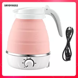 Ấm đun nước điện gấp du lịch có dây nguồn tách rời nhỏ 600ml Tự động tắt sôi nhanh Nồi hơi nước di động có thể gập lại