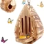 QEARY Wood Butterfly Bee House, Rustic Teardrop Hình Treo Bướm Ăn, Cửa Sau Chịu Thời Tiết Mở Nơi Trú ẩn Tự Nhiên Nhà Ăn Côn Trùng Sử Dụng Sân Vườn Ngoài Trời