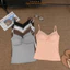 IAPPORTUNIA Ren Viền Vest, Áo Cổ Chữ V Phía Trước Nút Ngắn, Thời Trang Có Miếng Lót Ngực Slim Fit Không Tay Top Nữ