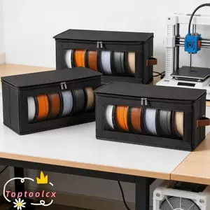 Hộp đựng dây tóc TOPTOOLCX, có thể chứa 6 cuộn dây tóc Hộp lưu trữ dây tóc in chống ẩm, Công cụ lưu trữ dây tóc có thể nhìn thấy chống bụi