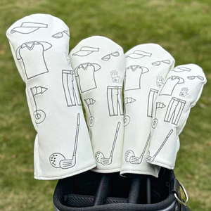 Câu Lạc Bộ Golf Vỏ Bảo Vệ Phụ Kiện Gỗ Thêu Đầu Bóng Đa Năng Nắp Golf