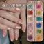 Ooolala Nails 12 Lưới Monet Garden Flower Ba Chiều Tươi Hoa Năm Cánh Siêu Mỏng Móng Tay...