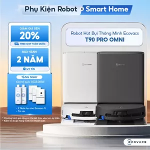 Robot hút bụi thông minh Ecovacs T90 PRO OMNI - Lực hút tối đa 30.000 Pa - AI Stain Detection 2.0 - Bảo hành 24 Tháng