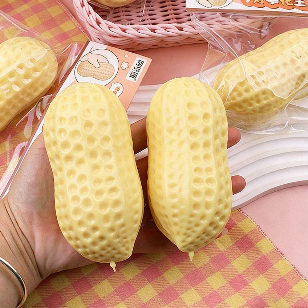 SAIA Đồ chơi Squishy đậu phộng mô phỏng, Đồ chơi Fidget Bóp mềm phục hồi chậm, Đồ chơi giải nén giảm căng thẳng sáng tạo Quà tặng dự tiệc