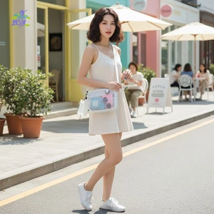 Túi Đeo Ngang Mini Cho Nữ Thạch Chất Liệu Trong Suốt Hàn Quốc Thiết Kế Tối Giản Mùa Xuân Sử Dụng Mùa Hè