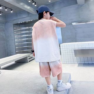 Bộ đồ bé trai thể thao năng động - Áo sát nách loang màu phối quần short rộng thoáng mát mùa hè