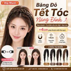 ⚡Ship Nhanh⚡Tóc giả bện tóc nữ thời trang | Băng đô tết tóc Magic Stick dễ đeo | Bện xương cá đỉnh đầu cao gọn nhẹ