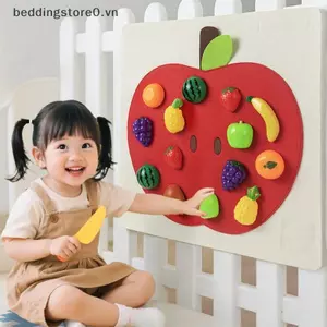 COD 1 Bộ Trái Cây Giả Vờ Chơi Trò Chơi Nhà Bếp Bé Nỉ Ban Chơi Đồ Chơi Thực Phẩm Treo Tường Stier Kỹ Năng Vận Động Tốt Đồ Chơi Giáo Dục Sớm MỚI