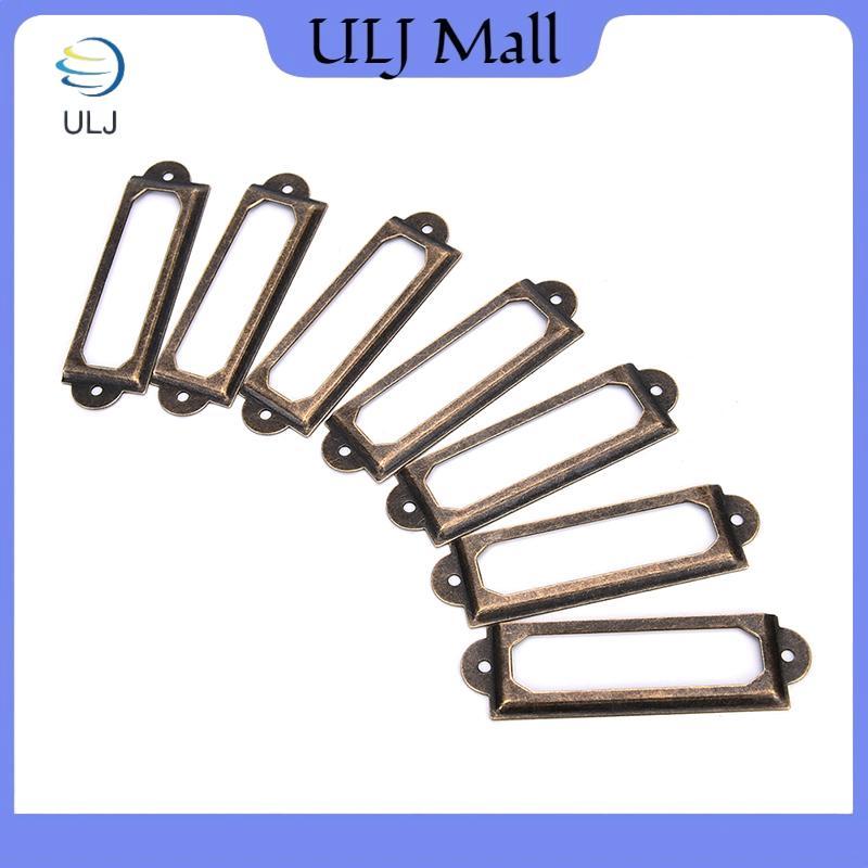 ULJ 50 x Khung Ngăn Kéo Hộp Đựng Thẻ Tủ Hộp Đựng Thẻ 60x17mm Đồng Thau Cổ,.