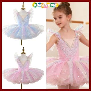 [Còn hàng] Váy múa ba lê trẻ em OAKANDME, Váy dự tiệc Sequin Ballet Tutu, Đầm công chúa phồng thời trang hiện đại khiêu vũ