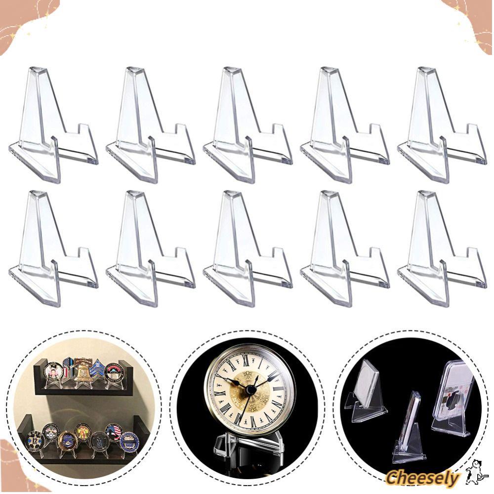 Giá đỡ trưng bày đồng xu Acrylic CHEESELY, Hỗ trợ viên nang Giá đỡ giá đỡ giá đỡ nhỏ, Tam giác Mini lưu trữ đa chức năng Thử thách kỷ niệm Giá đỡ tiền xu cho 10 / 20 chiếc