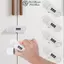 Khóa an toàn cửa tủ FANIELLAPOWELL, Khóa mật khẩu ngăn kéo DIY chống trộm, Bảo vệ trẻ em bằng nhựa đa chức năng Không đục lỗ