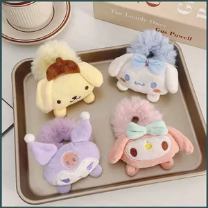 YT4 Sanrio sheadline Scrunchie Cinnamoroll Kuromi Giai Điệu Hoạt Hình Dây Buộc Tóc Dây Bé Gái Dễ Thương Dây Buộc Tóc Mũ Đội Đầu Nhỏ