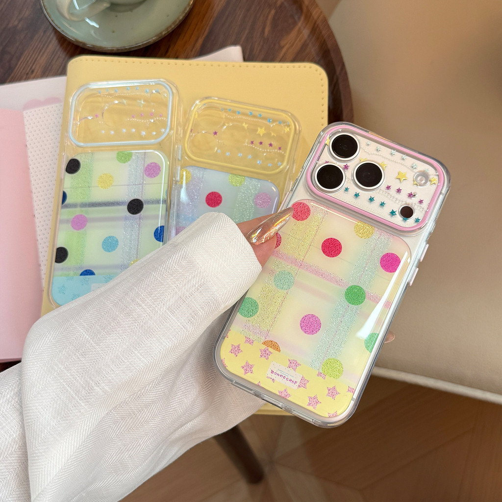 Ốp lưng iPhone mạ vàng cắt dán Dopamine phù hợp cho iPhone 17 Pro Max, 17, 16, 15, 14, 13, vỏ bảo vệ chống rơi P11C