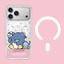 Từ tính đi làm cá heo mờ cứng Vỏ điện thoại cho iPhone 17 Pro Max 16 Pro 15 14 Vỏ bảo vệ mờ
