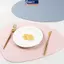 MAKY Hai Mặt Da PU Placemat Teacup Coaster Chống Thấm Nước Và Chống Dầu Thảm Trải Bàn Nhà Hàng Phương Tây Thảm Cách Nhiệt VN