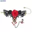 Bluelover Hot Mới Thanh Lịch Phong Cách Gothic Ren Hoa Hồng Đỏ Vòng Tay Có Thể Điều Chỉnh Nhẫn Mới